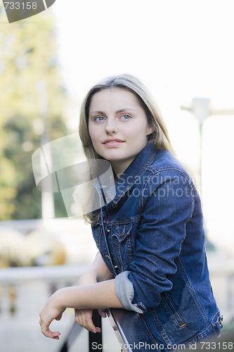 Image of Teen Girl on Stairway