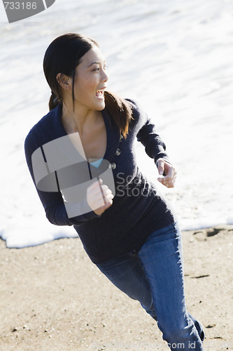 Image of Woman on Beach