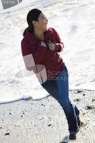 Image of Woman on Beach