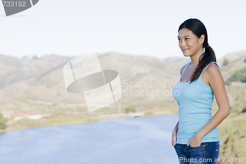 Image of Woman in Countryside