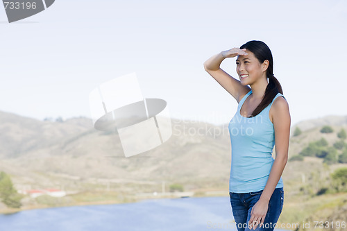 Image of Woman in Landscape