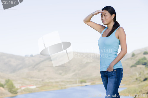 Image of Woman in Landscape