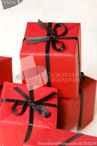 Image of red gift boxes