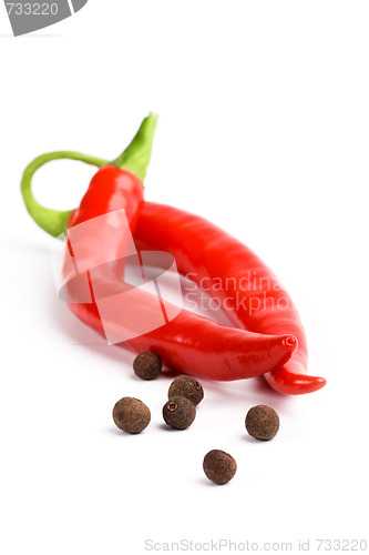 Image of  red cayenne and black pepper