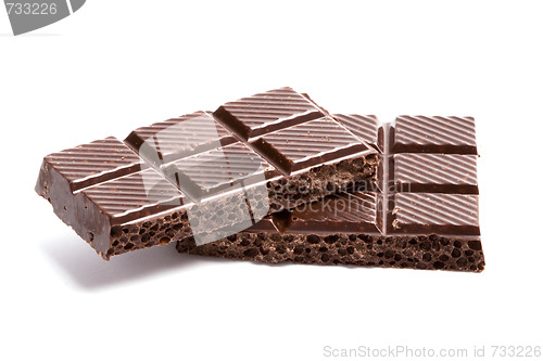 Image of black chocolate blocks