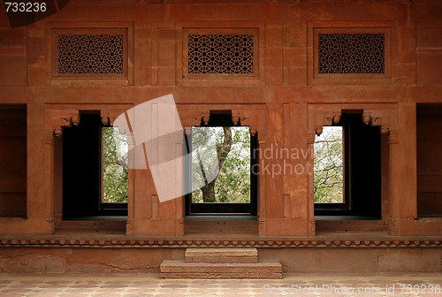 Image of Doorway to an abandoned temple in Fatehpur Sikri complex, Rajast