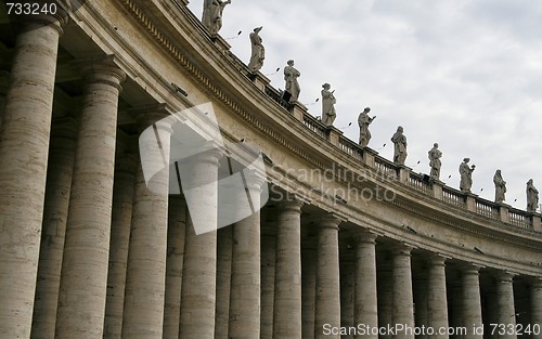 Image of The Colonnade of St. Peter's Basilica in Vatican, Rome, Italy