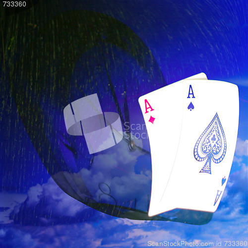 Image of abstract scene poker and time to lifes