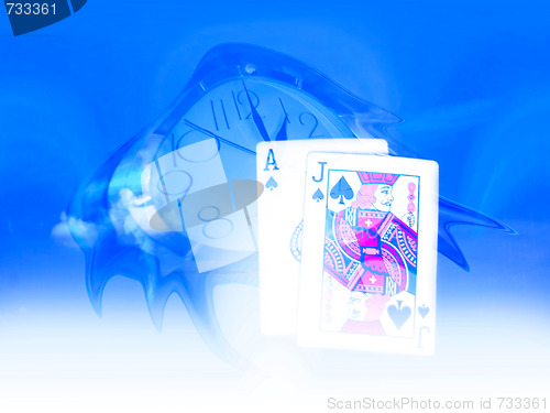 Image of abstract scene poker and time to lifes