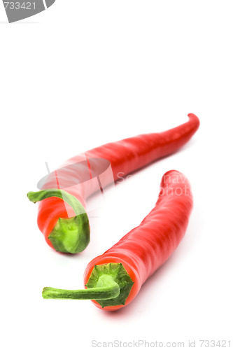 Image of two red chilly peppers