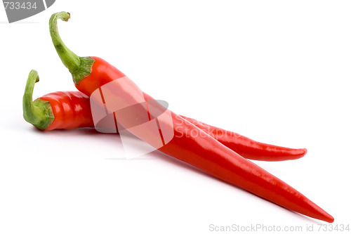 Image of two red chilly peppers