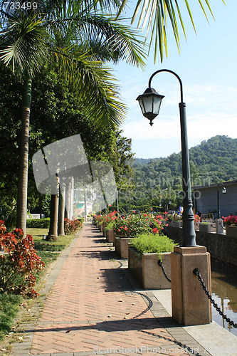 Image of riverside in campus