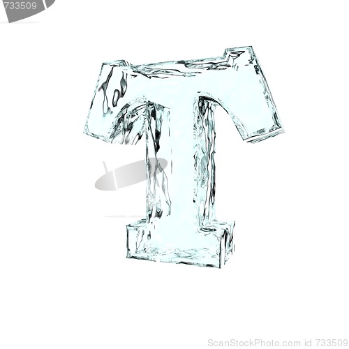 Image of frozen leter T