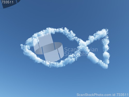Image of cloudy fish symbol