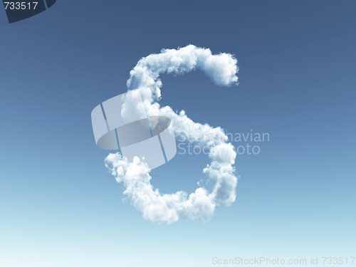 Image of cloudy letter S