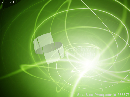 Image of Abstract green vortex background