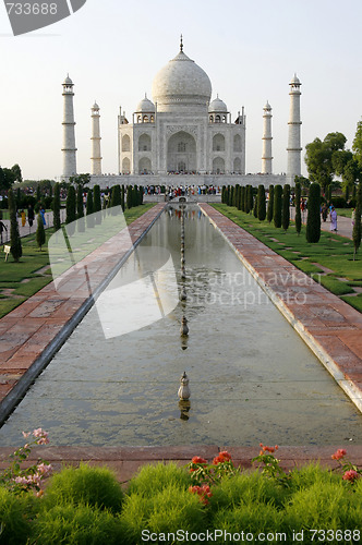 Image of Taj Mahal mosque in Agra, India