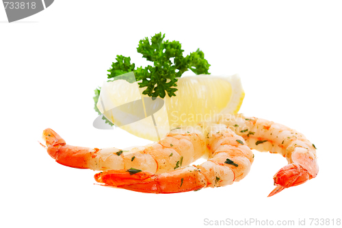 Image of Shrimp With Lemon Wedge