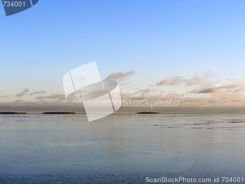 Image of Water landscape with clouds