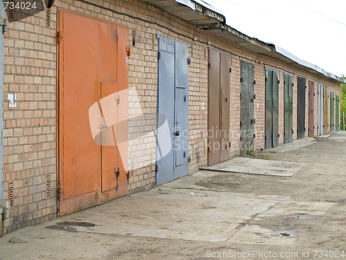 Image of garage row