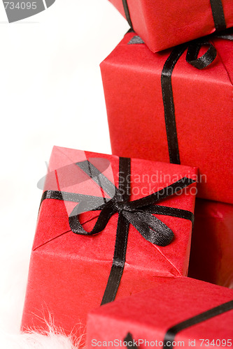Image of red gift boxes
