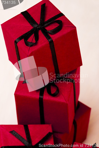 Image of red gift boxes