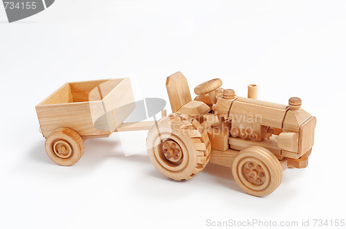 Image of Wooden tractor