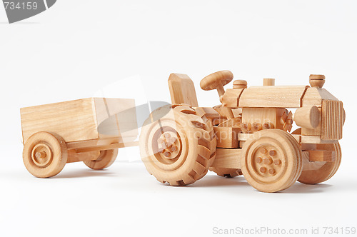 Image of Wooden tractor