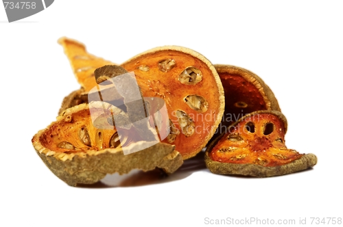 Image of Bale Fruit dried tee. Isolated on white.