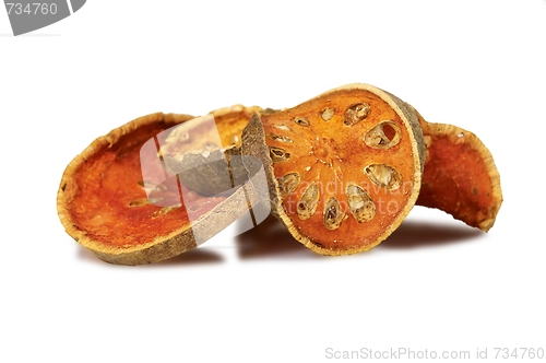 Image of Bale Fruit dried tee. Isolated on white.