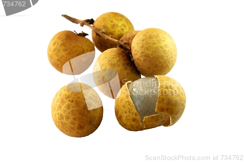 Image of Longan, LamYai - thai fruit isolated on white