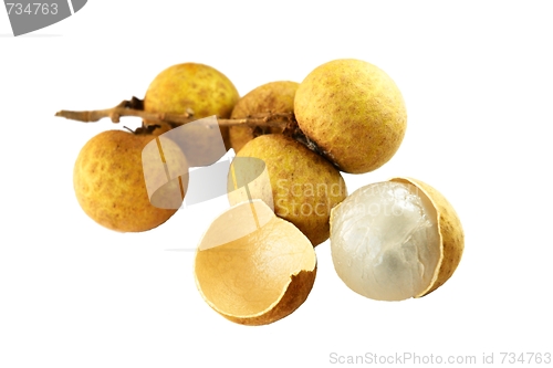 Image of Longan, LamYai - thai fruit isolated on white