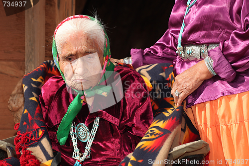 Image of Navajo Woman in Traditional Clothing