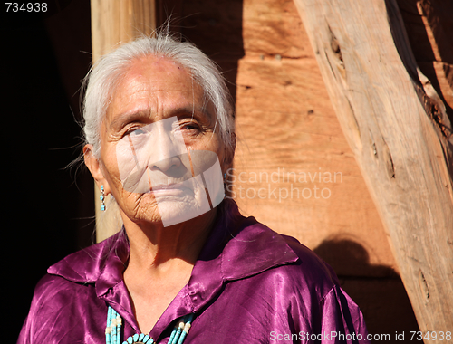 Image of Beautiful 77 year Old Elderly Navajo Woman