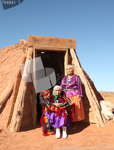 Image of Mother and Daughter Traditional Navajo Women