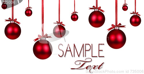 Image of Red Christmas Holiday  Ornament Background