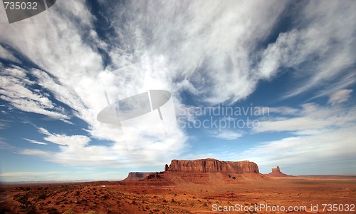 Image of Bright Clouds in Monument Valley Arizona Navajo Nation