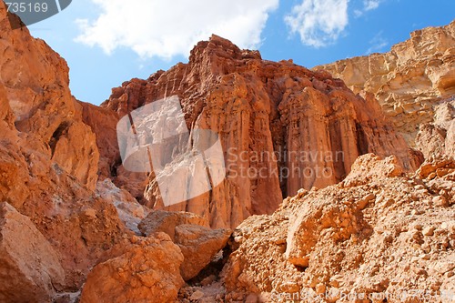 Image of Majestic Amram pillars rocks in the desert