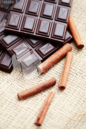 Image of chocolate with cinnamon