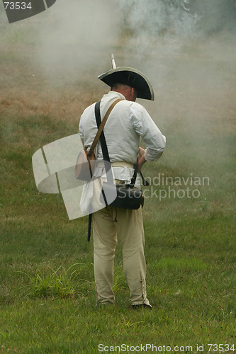 Image of Colonial Soldier--Revolutionary War Reenactment
