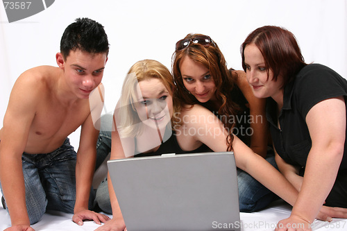 Image of Business people with laptop