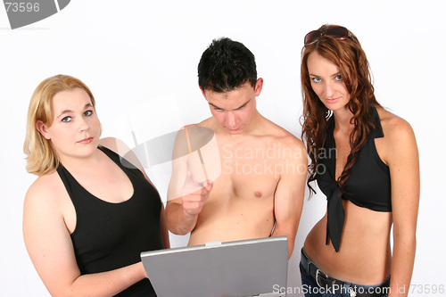 Image of Business people with laptop