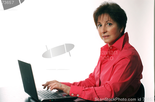 Image of working at the desk 2056