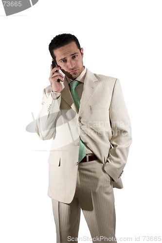 Image of Businessman on the PDA phone