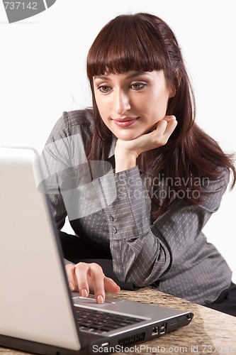 Image of Woman working at home