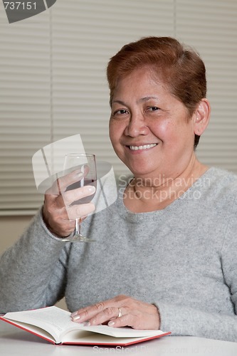 Image of Smiling friendly senior woman