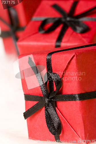 Image of red gift boxes