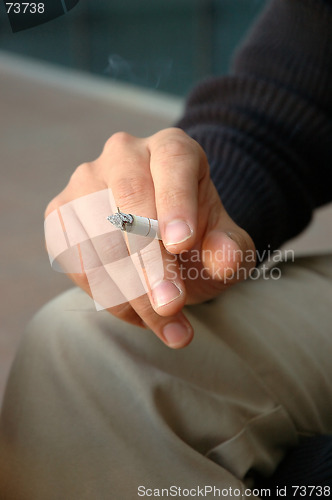 Image of Hand with cigarette