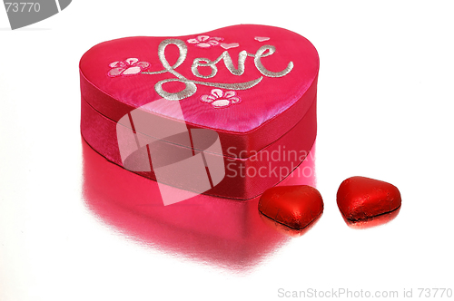 Image of A heart-shaped box