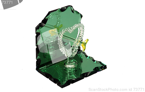 Image of Glass heart with arrow